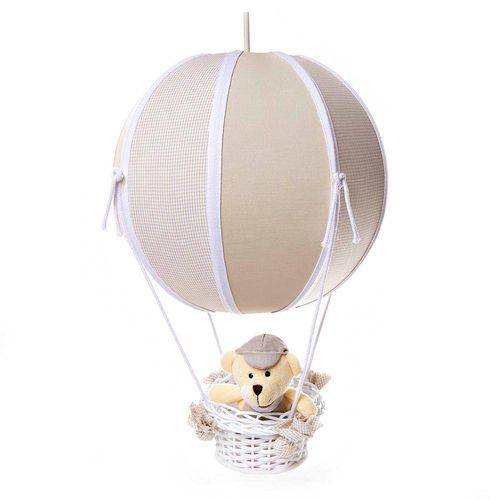 Assistência Técnica, SAC e Garantia do produto Lustre Balão Bolinha Urso Bege Quarto Bebê Infantil Menino