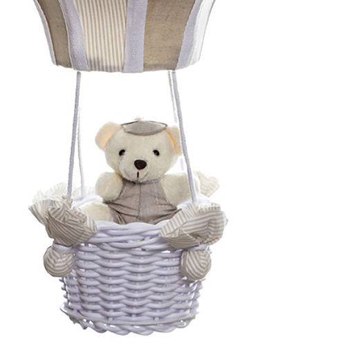 Assistência Técnica, SAC e Garantia do produto Lustre Balão Grande Bege com Ursinho Quarto Bebê Infantil Menina Menino