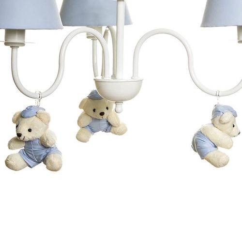 Assistência Técnica, SAC e Garantia do produto Lustre 3L Simples com 3 Ursinhos de Boné Quarto Bebê Infantil Menino