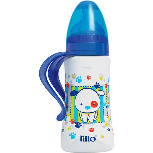 Assistência Técnica, SAC e Garantia do produto Mamadeira Design Fashion com Alça Azul 300ml - Lillo