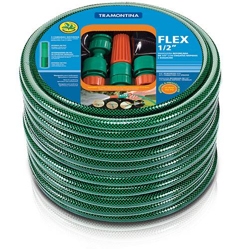 Assistência Técnica, SAC e Garantia do produto Mangueira Jard. Flex 1/2 C/ Eng. 15m - Verde - Tramontina