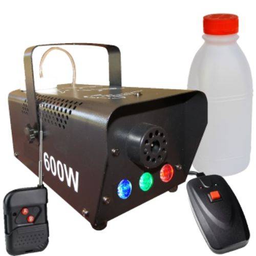 Assistência Técnica, SAC e Garantia do produto Maquina de Fumaca 600w com 3 Leds Rgb 1w Controle Sem Fio Profissional