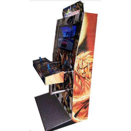 Assistência Técnica, SAC e Garantia do produto Máquina Multijogos Slim Arcade 32 Polegadas Cromada Fliperama com 5000 Jogos