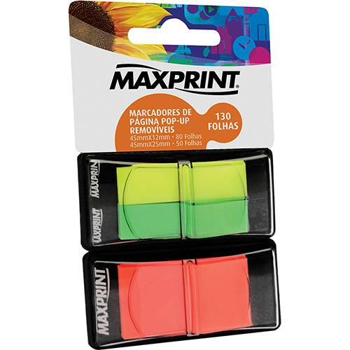 Assistência Técnica, SAC e Garantia do produto Marcador de Página Pop-up Maxprint 3 Cores 45mmx12mm / 45mmx25mm 130 Folhas