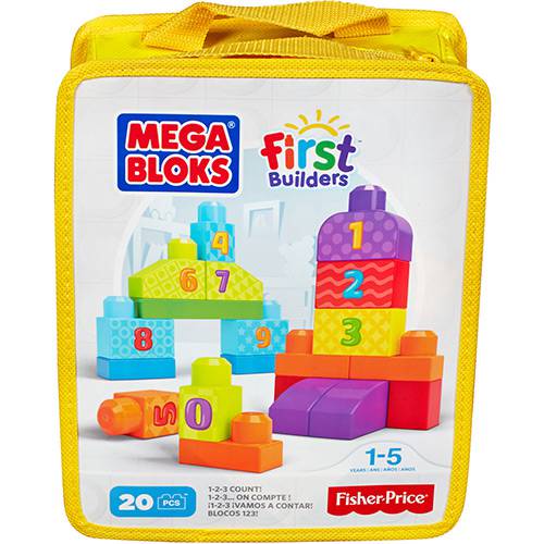 Assistência Técnica, SAC e Garantia do produto Mega Bloks First Builders Sacola Números 20 Peças - Mattel