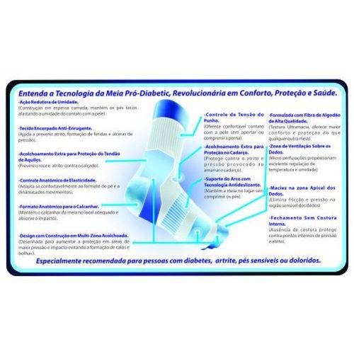 Assistência Técnica, SAC e Garantia do produto Meia Ortopédica P/ Proteção Pró-diabetic (cano Médio - Azul) - Ortho Pauher - Cód: Sg-714-a