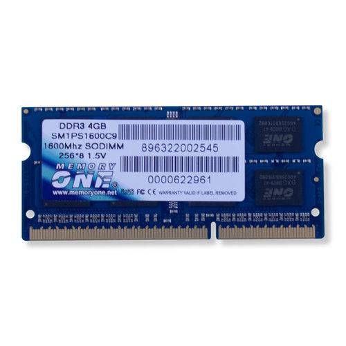 Assistência Técnica, SAC e Garantia do produto Memória Sm1ps1600c9/4gb Ddr3 4 Gb 1600 Mhz Memory One para Notebook