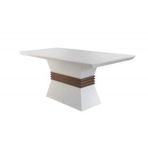 Assistência Técnica, SAC e Garantia do produto Mesa Agata, MDF 120x080 Móveis Rufato - Off White/Café - Móveis Bom de Preço -