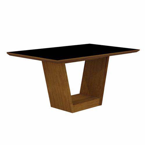 Assistência Técnica, SAC e Garantia do produto Mesa de Jantar Retangular Tampo Mdf/vidro Alemanha Leifer Flex Color Imbuia Mel/preto