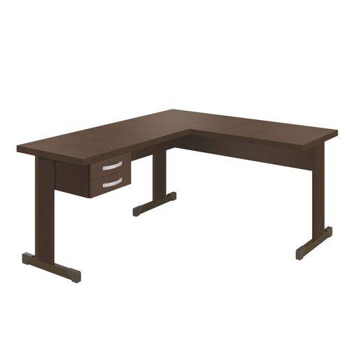 Assistência Técnica, SAC e Garantia do produto Mesa em L para Escritório 2 Gavetas 170cmx150cm Office Plata Móveis Ruggine