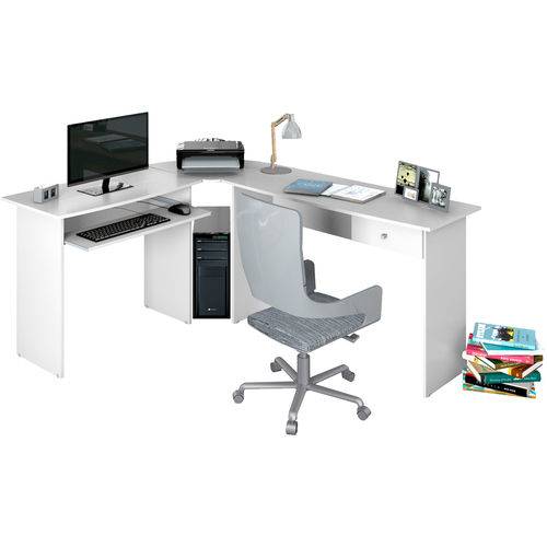 Assistência Técnica, SAC e Garantia do produto Mesa Escrivaninha Estacão de Trabalho Gamer Branca -Zanzini