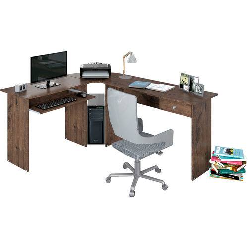 Assistência Técnica, SAC e Garantia do produto Mesa Escrivaninha Estacão de Trabalho Gamer Jacarandá -Zanzini