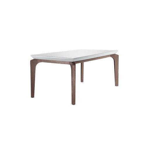 Assistência Técnica, SAC e Garantia do produto Mesa Londrina 1,80X0,90, MDF e Vidro, Canto Reto - Móveis Rufato - Café/Off White - Móveis Bom de Preço -