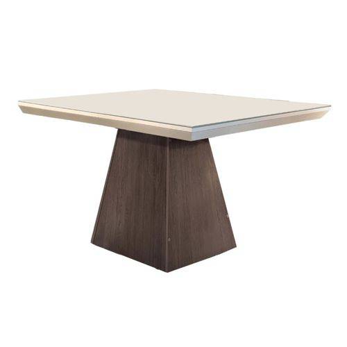 Assistência Técnica, SAC e Garantia do produto Mesa Luna 90 Cm Mdf/vidro Canto Reto Rufato - Café com Off White