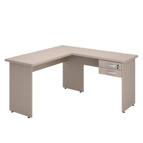 Assistência Técnica, SAC e Garantia do produto Mesa para Escritório em L 2 Gavetas 136cmx143cm Top Plata Móveis Suede