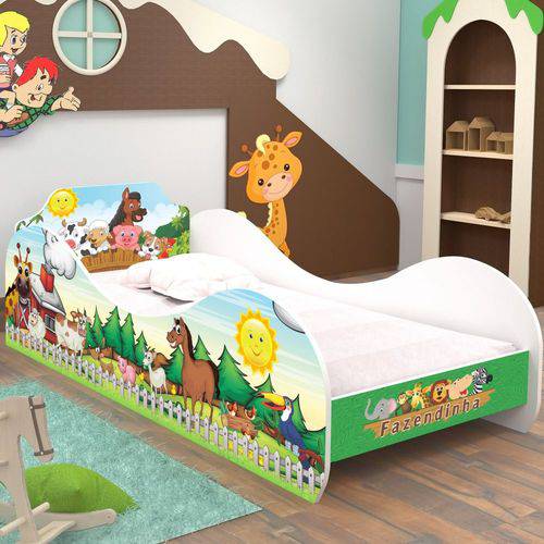 Assistência Técnica, SAC e Garantia do produto Mini Cama Infantil com Colchão D20 - Fazendinha - Rpm Móveis