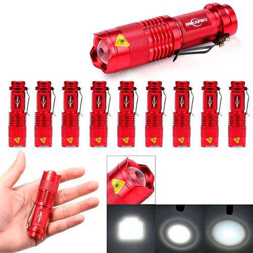 Assistência Técnica, SAC e Garantia do produto Mini Flash Light Resistente a Água Pacote com 10 Unidades 300 Lumens (vermelha) Bivolt