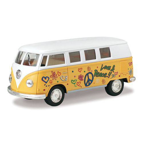 Assistência Técnica, SAC e Garantia do produto Miniatura Carrinho de Coleção Clássico Nacional Vw Kombi / Combe / Perua ( Hippe ) Escala 1/32 Kinsmart Cor Amarelo