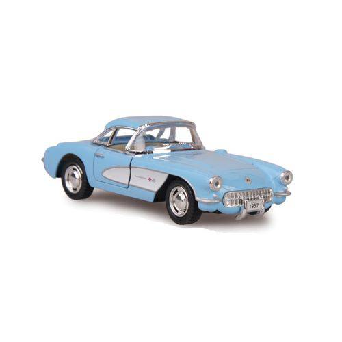 Assistência Técnica, SAC e Garantia do produto Miniatura Carro de Coleção Chevrolet Corvette Ano 1957 Vintage Cor Azul