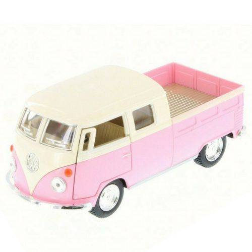 Assistência Técnica, SAC e Garantia do produto Miniatura Carro de Coleção Volkswagen Kombi Pickup Cabine Dupla Escala 1/34 Kinsmart Cor Rosa