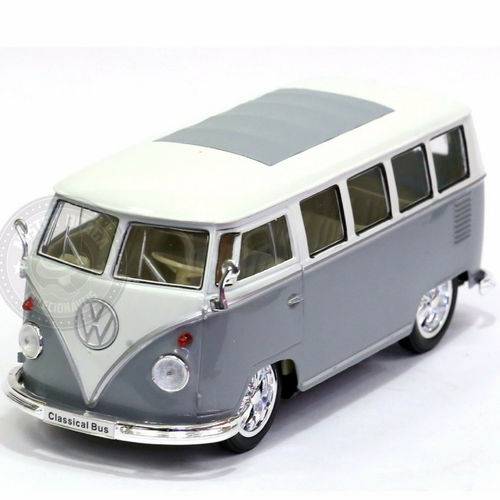 Assistência Técnica, SAC e Garantia do produto Miniatura Coleção Clássico Nacional Kombi Perua Combi 1/24 Welly Vintage Cor Cinza