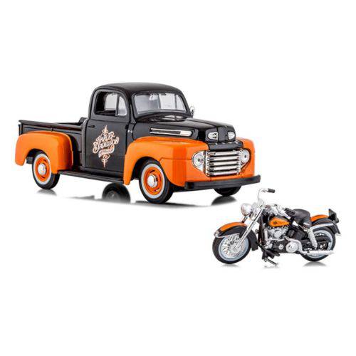 Assistência Técnica, SAC e Garantia do produto Miniatura Ford F-1 Pickup 1958 + Moto Harley Flh Duo Glide 1:24 Maisto