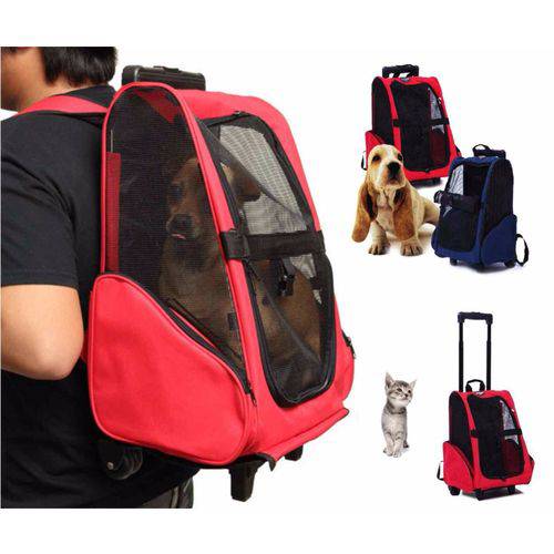 Assistência Técnica, SAC e Garantia do produto Mochila Bolsa Rodas Transporte Passeio Caes Gato Pet Dog Bag - GT399