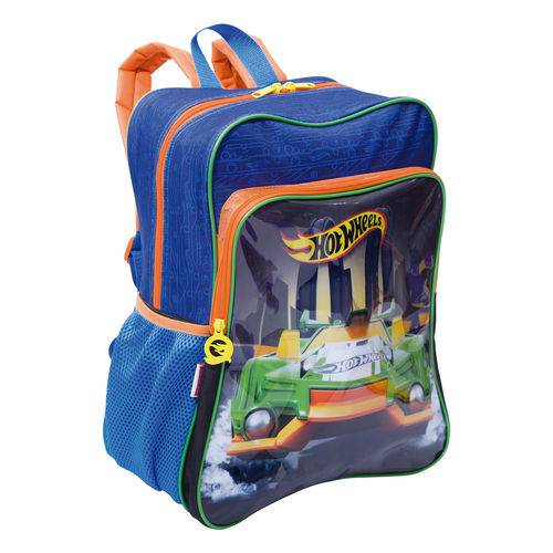 Assistência Técnica, SAC e Garantia do produto Mochila Costas Infantil Menino Hot Wheels 19m + 65241 Azul