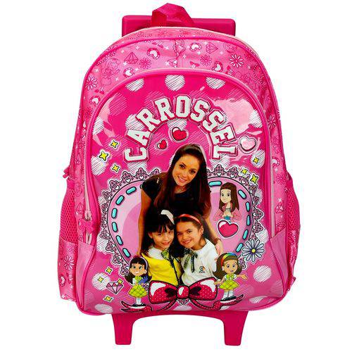 Assistência Técnica, SAC e Garantia do produto Mochila Escolar G de Rodinhas Carrossel Lovely Novela Infantil Sbt - Possui Estampa dos Personagens Valéria Maria Joaquina e Professora Helena - Pacific