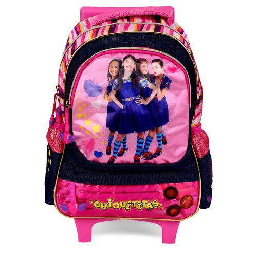 Assistência Técnica, SAC e Garantia do produto Mochila Escolar G de Rodinhas Rosa Chiquititas Amigas para Sempre Novela Infantil Sbt - Pacific