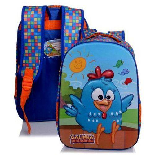 Assistência Técnica, SAC e Garantia do produto Mochila Escolar Infantil G Costas Galinha Pintadinha Dia Feliz 3d - Xeryus