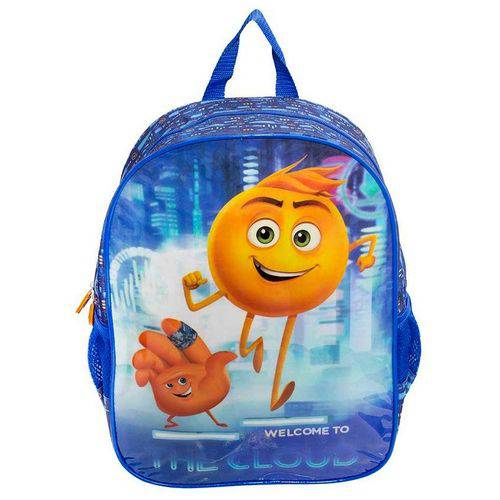 Assistência Técnica, SAC e Garantia do produto Mochila Escolar Infantil G de Costas Emoji Azul - Santino