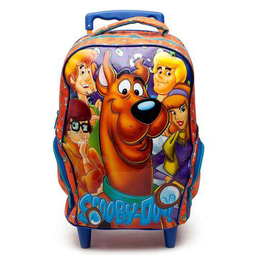 Assistência Técnica, SAC e Garantia do produto Mochila Escolar Infantil G de Rodinhas Turma do Cachorro Scooby Doo Friends Laranja - Xeryus