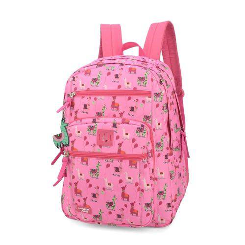 Assistência Técnica, SAC e Garantia do produto Mochila Grande Lhama 2 Compartimentos Juvenil Pink Mj48493up-pk