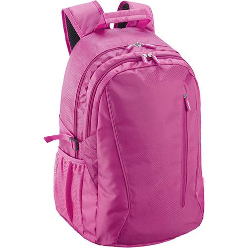 Assistência Técnica, SAC e Garantia do produto Mochila para Notebook Multilaser Jacquard Duplo Nylon Rosa - Até 15,6 Polegadas