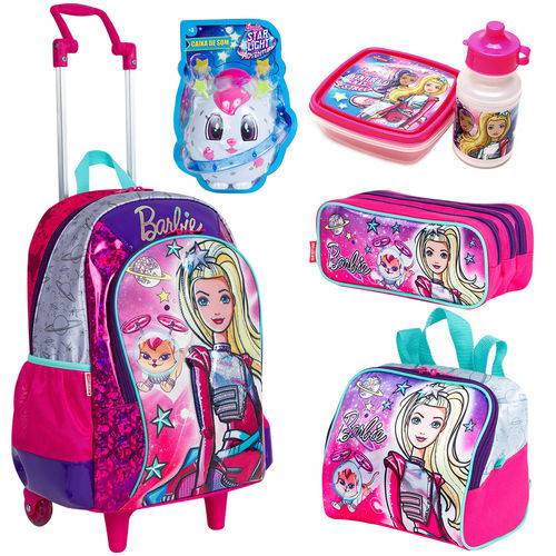 Assistência Técnica, SAC e Garantia do produto Mochila Sestine Rodinhas Barbie Rock Estojo e Lancheira Roxa Kit