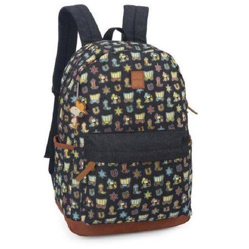 Assistência Técnica, SAC e Garantia do produto Mochila Snoopy Jeans Preto Casual Notebook