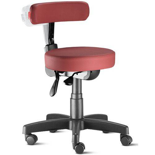 Assistência Técnica, SAC e Garantia do produto Mocho Ergonômico Estética Slim Vermelho Escuro CB49