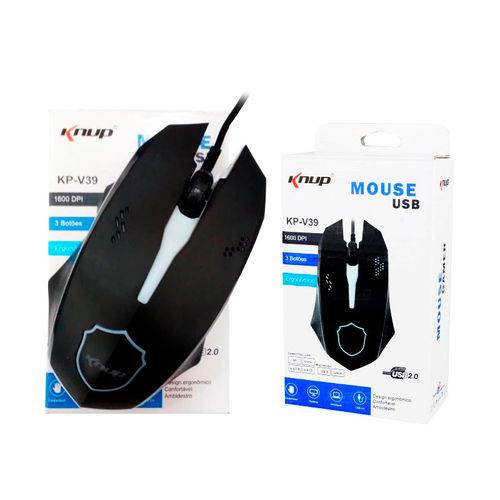 Assistência Técnica, SAC e Garantia do produto Mouse Ergonômico Gamer 3 Botões 1600dpi com Fio Kp-v39