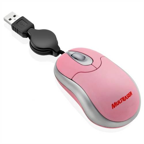 Assistência Técnica, SAC e Garantia do produto Mouse Retrátil Mini Óptico Rosa Usb Mo115 Multilas