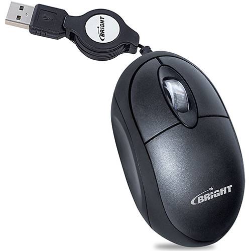 Assistência Técnica, SAC e Garantia do produto Mouse Retrátil USB - Bright - Espanha Preto