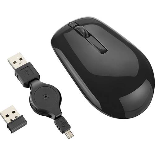 Assistência Técnica, SAC e Garantia do produto Mouse Sem Fio Multilaser 2.4Ghz - Bateria de Litio/ Cabo Recarregador - Preto