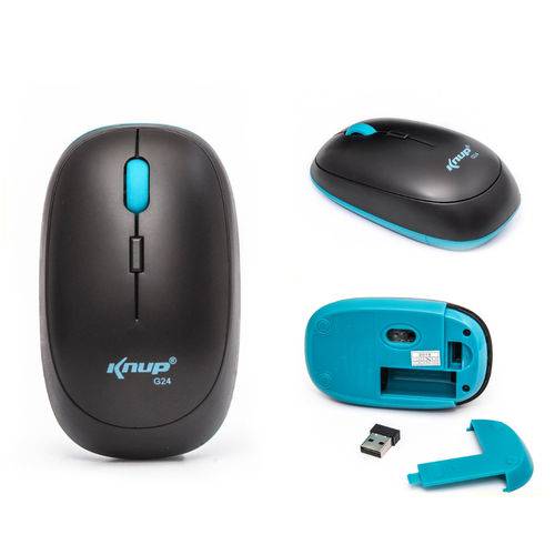 Assistência Técnica, SAC e Garantia do produto Mouse Sem Fio Wireless 2.4ghz 1600dpi PC Computador Notebook – Knup G24