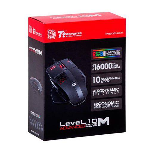 Assistência Técnica, SAC e Garantia do produto Mouse Tt Sports Level 10m Advanced Laser Mo-lma-wdlobk-04