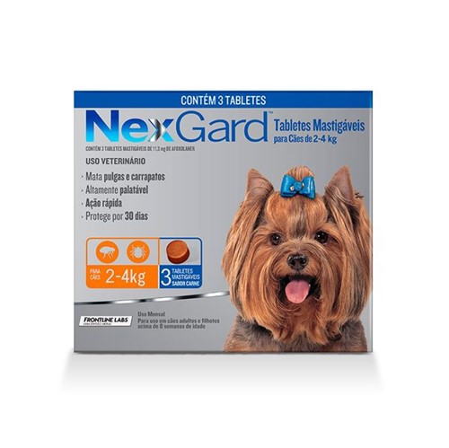 Assistência Técnica, SAC e Garantia do produto NexGard - Cães 2 a 4kg - 3 Unidades