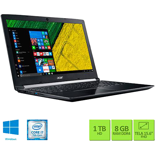 Assistência Técnica, SAC e Garantia do produto Notebook Acer A515-51G-72DB Intel Core I7 8GB (GeForce 940MX com 2GB) 1TB Tela LED 15.6" Windows 10 - Cinza Escuro