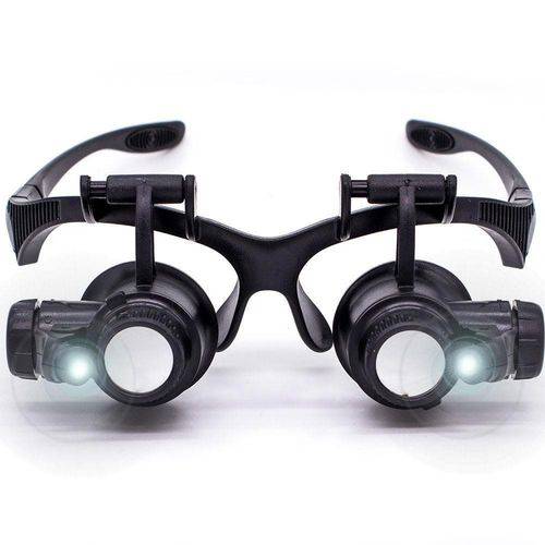 Assistência Técnica, SAC e Garantia do produto Óculos Lupa Cabeça com Led Profissional Jogo 4 Lentes CBR03594