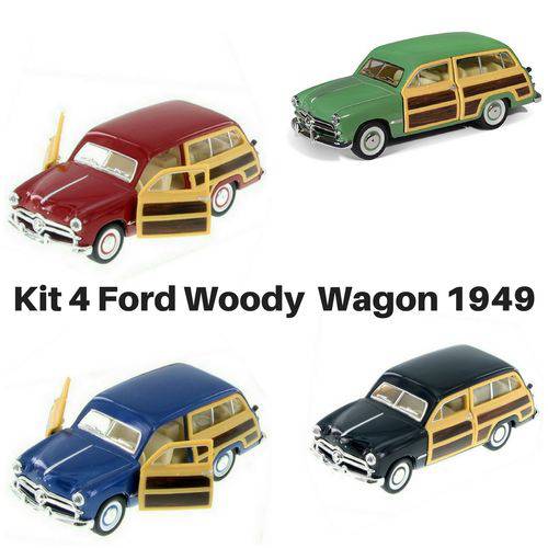 Assistência Técnica, SAC e Garantia do produto Oferta 4 Carrinho de Coleção Ford Woody Wagon 1949 1/40 Metal