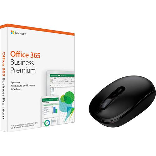 Assistência Técnica, SAC e Garantia do produto Office 365 Business Premium + Mouse Wireless 1850 Preto - Microsoft