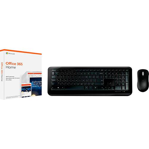 Assistência Técnica, SAC e Garantia do produto Office 365 Home 2019: 6 Licenças + Kit Teclado e Mouse Wireless 850 - Microsoft